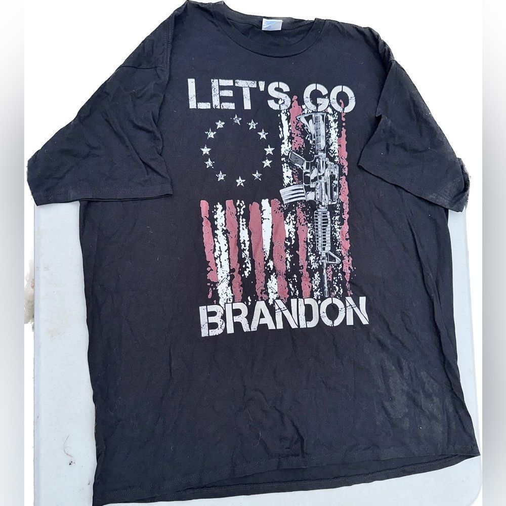 Let’s Go Brandon T-Shirt Men’s 2XL Black FJB